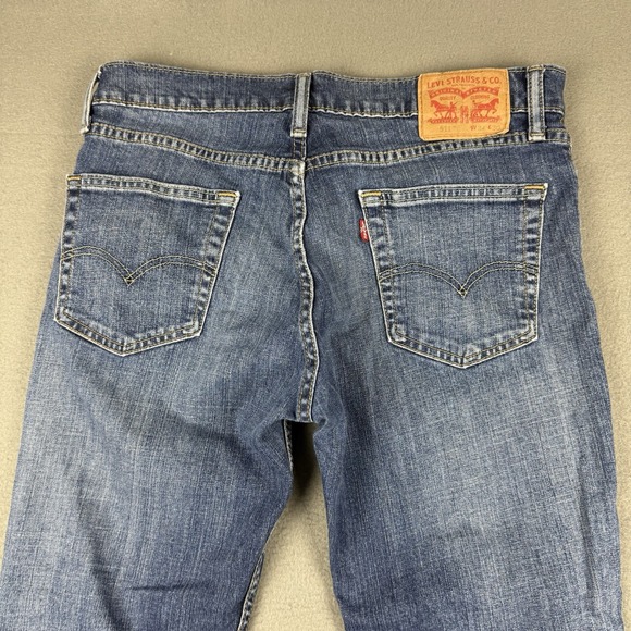 Levis 511 Jeans Mens 34x29* Blue Denim Slim Fit‎ Medium Wash Mid Rise Casual - Picture 4 of 11